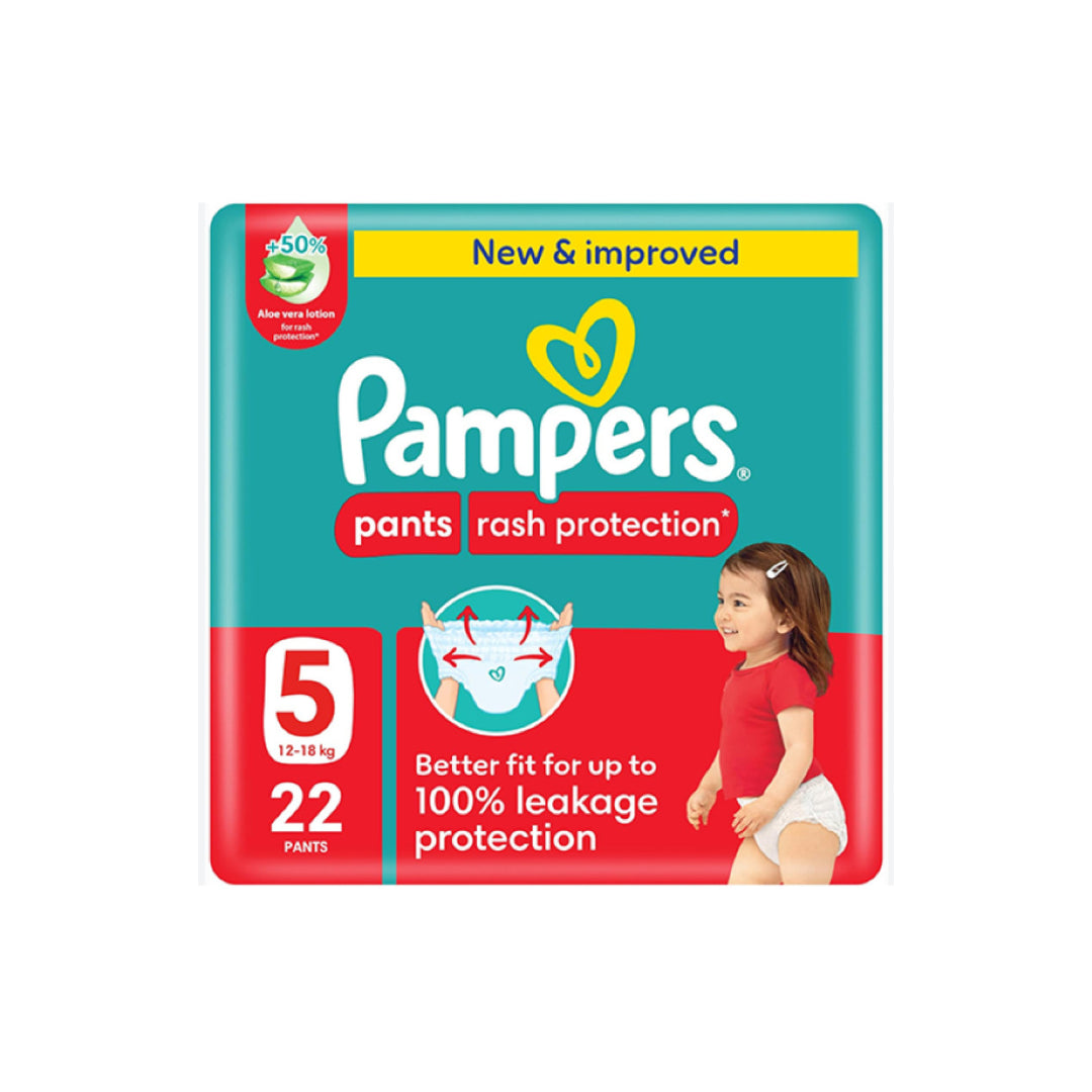 Pampers Diaper Rash Protection Pants Size 5 - 22 Diapers
