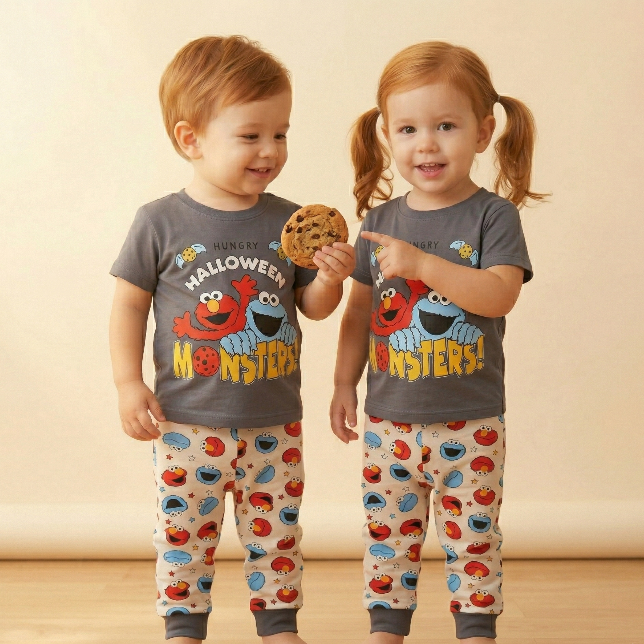 Halloween Gray Kids H\S Pajamas