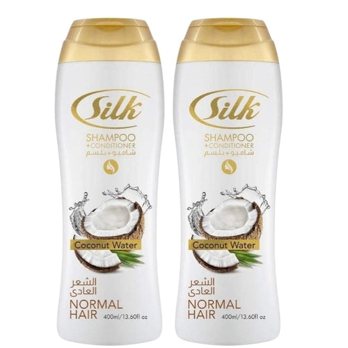 Silk Coconut Water Shampoo + Conditioner - 400ml x 2