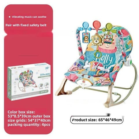 Children's rocker with colorful design and packaging on a white background