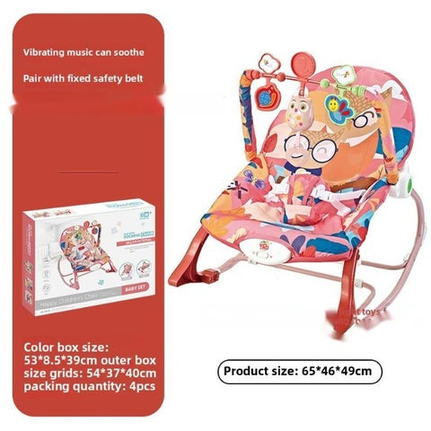 Children's baby bouncer with colorful design and packaging on a white background
