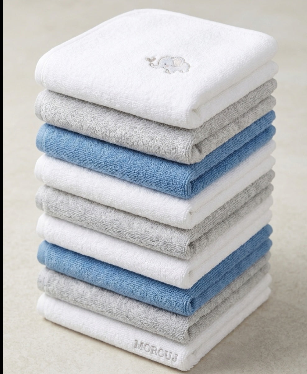 BABY WASHCLOTH 10PCS ESN1201