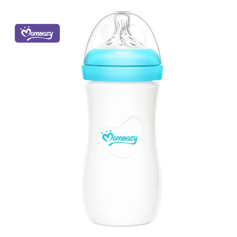 Momeasy Wide Neck Glass Feeding Bottle - 240ml
