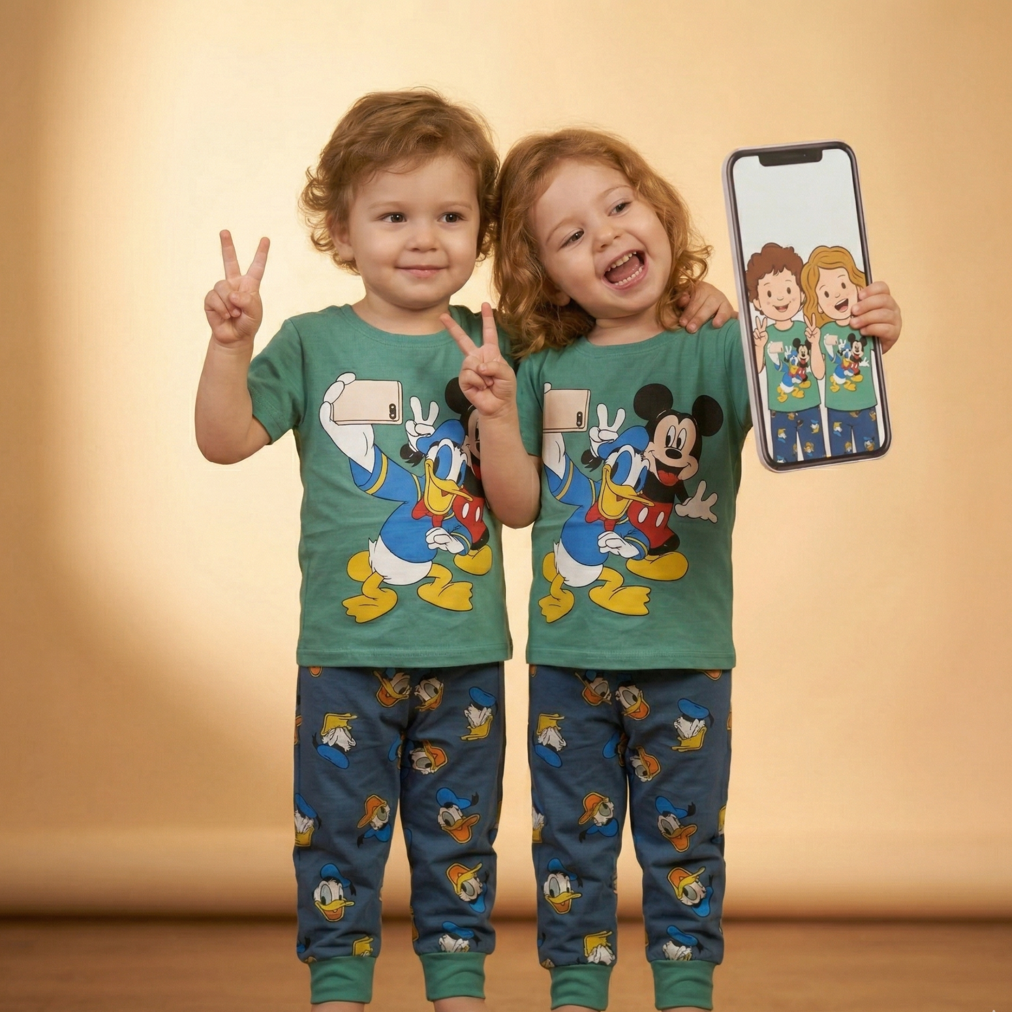 Selfie Mickey Kids H\S Pajamas